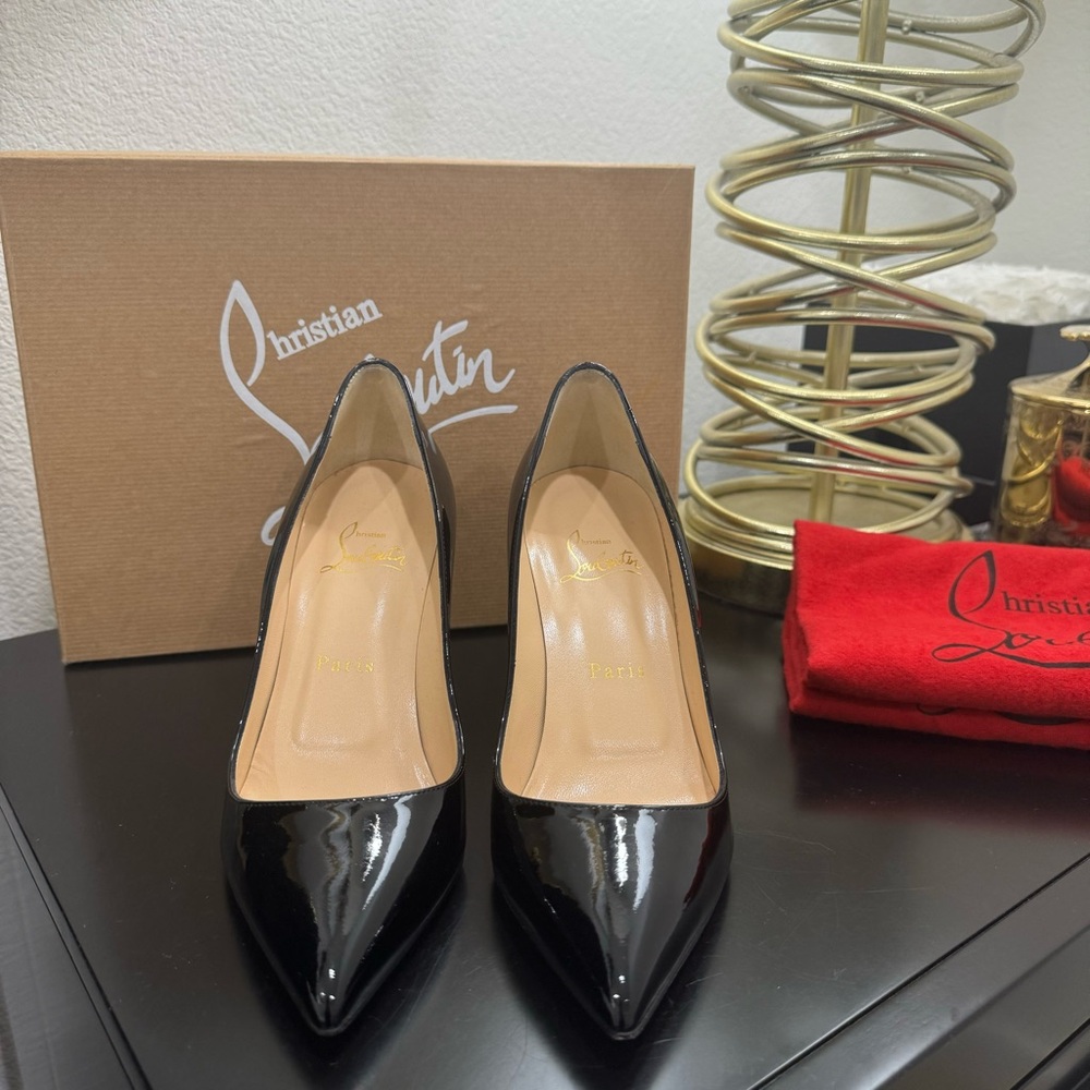 Christian Louboutin Pigalle Follies 85 Patent Black 36.5 - Picture 2 of 10
